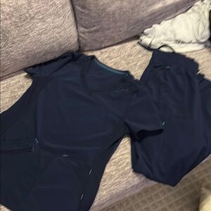 Scrubstar Navy Blue Womens Medical Scrub Set